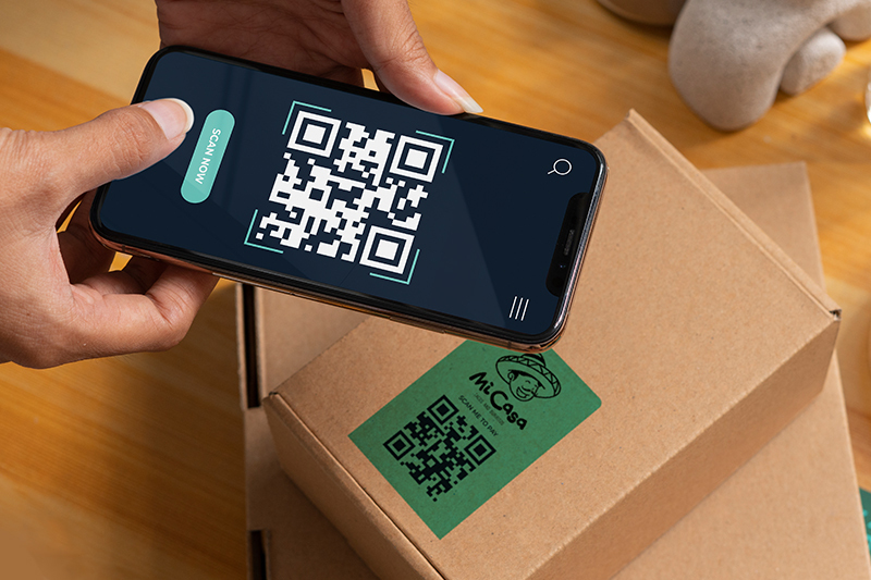 Impresión pegatina personalizada código QR