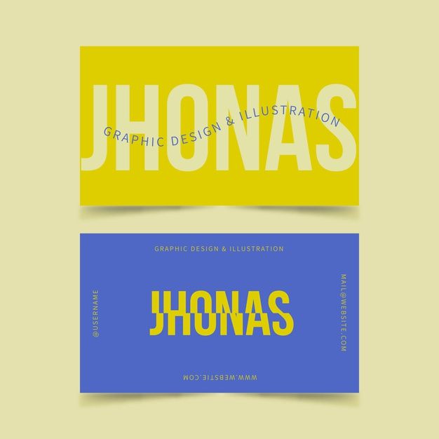 Tarjetas de Visita color amarillo cítrico y azul personalizadas con logos Tarjetas de Visita color amarillo cítrico y azul personalizadas con logos